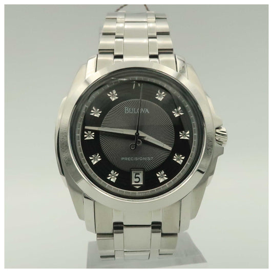 Front view of Bulova Precisionist Men's Japanese Quartz (Battery-Powered) Watch 96D110-SDV