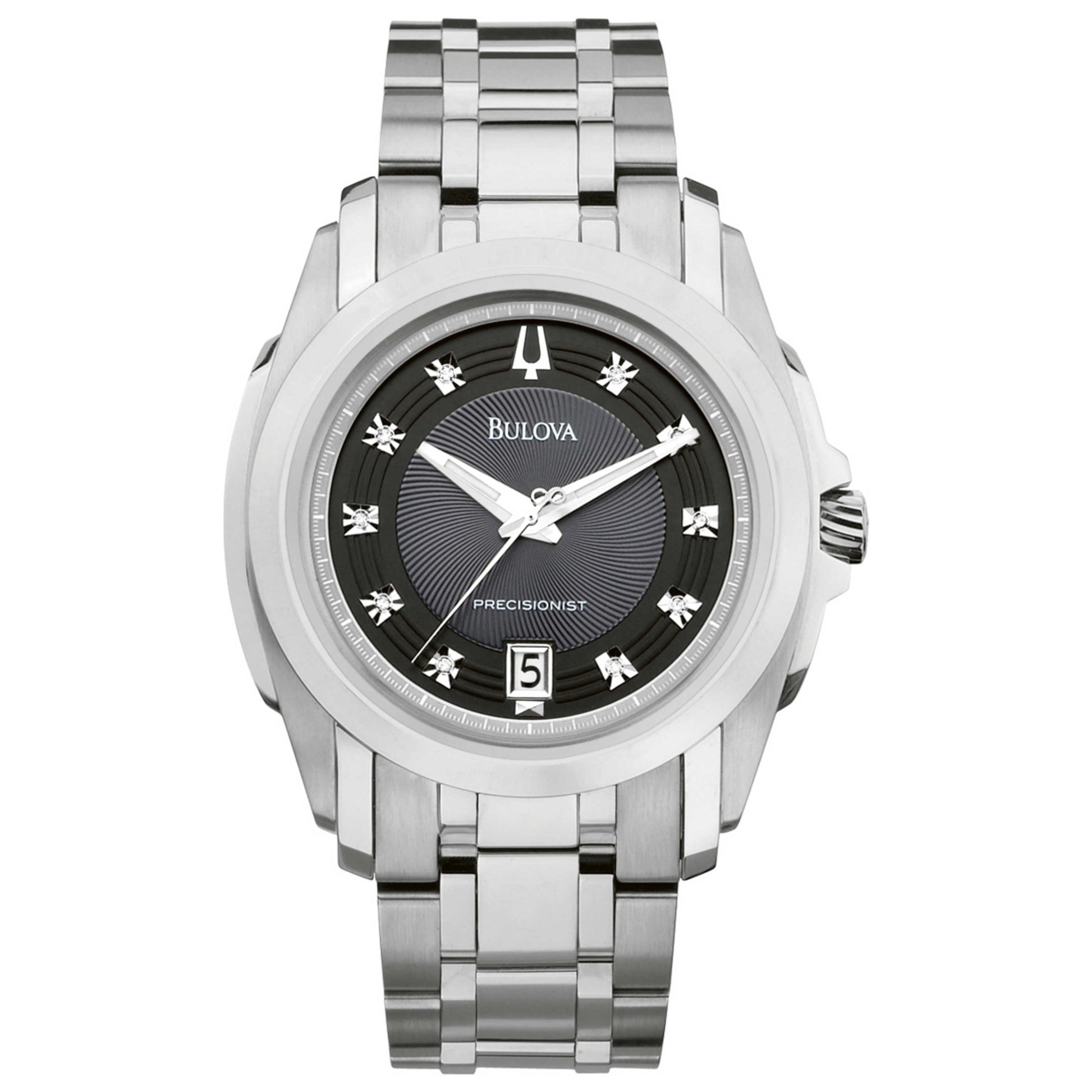 Front view of Bulova Precisionist Men's Japanese Quartz (Battery-Powered) Watch 96D110