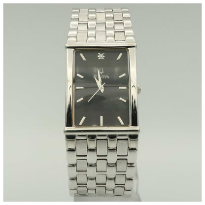 Front view of Bulova Diamonds Men's Quartz Watch 96D12-PO