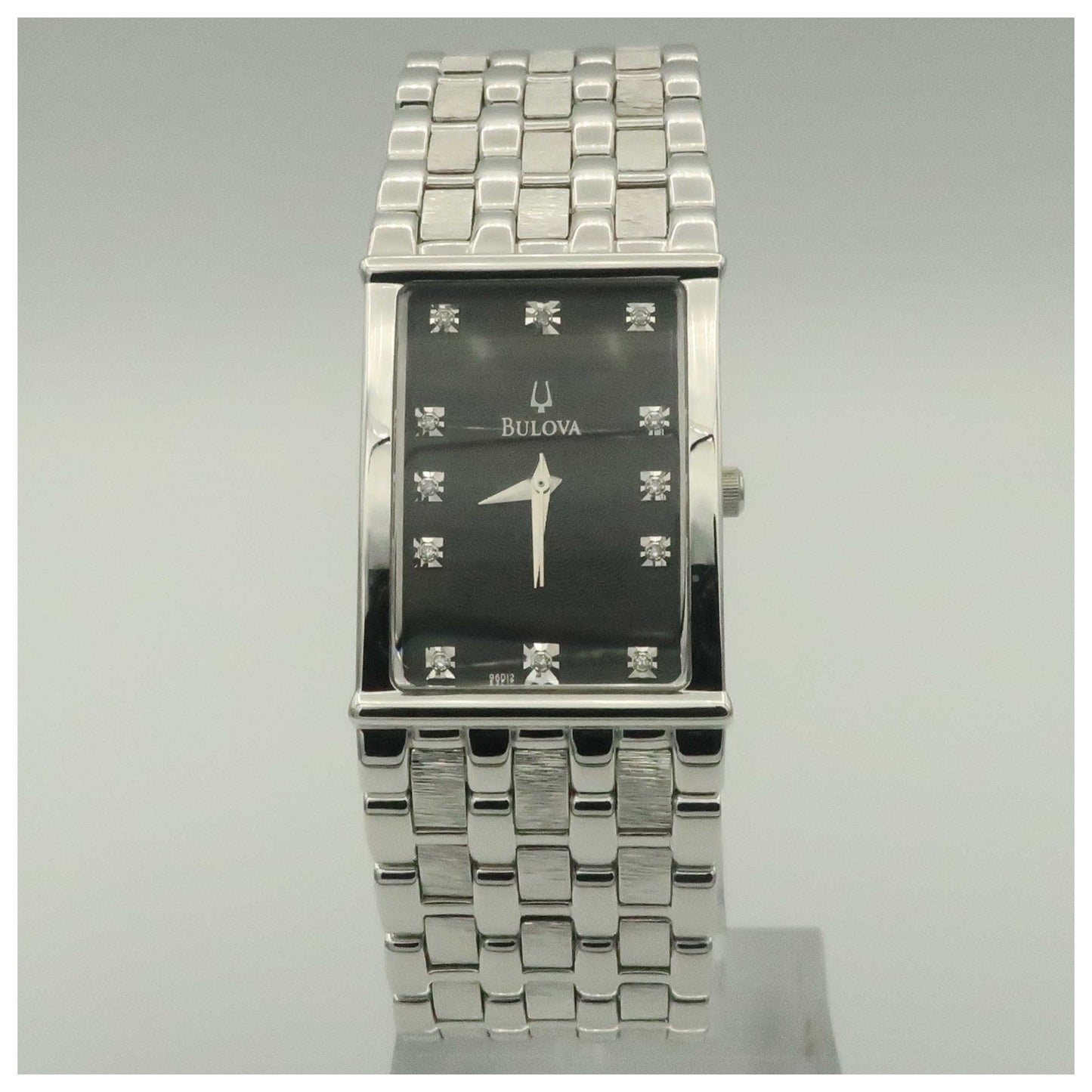 Front view of Bulova Diamonds Men's Quartz Watch 96D12-SDV