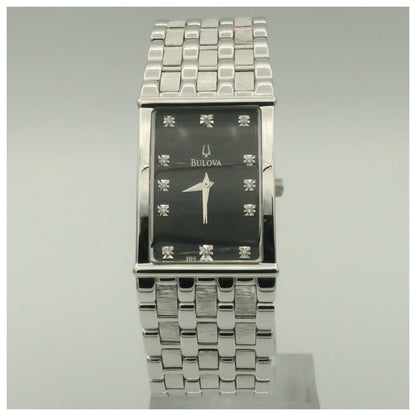 Front view of Bulova Diamonds Men's Quartz Watch 96D12-SDV