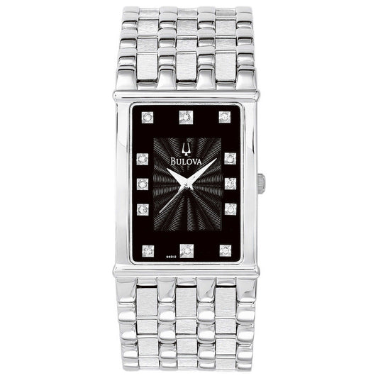 Front view of Bulova Diamonds Men's Quartz Watch 96D12