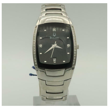 Front view of Bulova Diamonds Men's Quartz Watch 96E02-PO