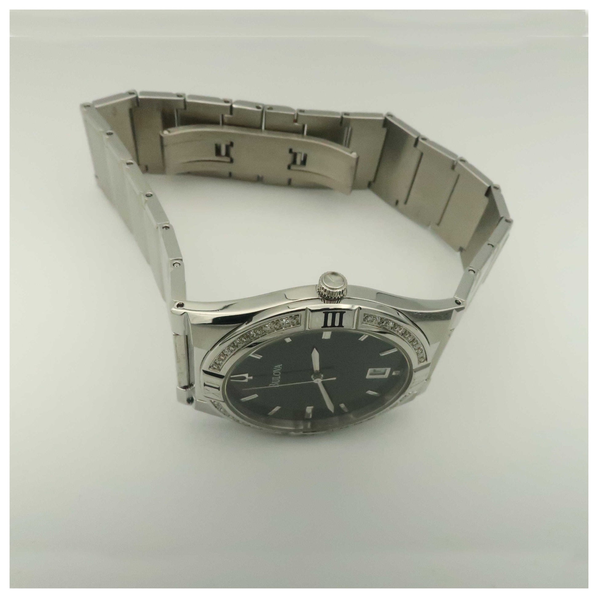 Bulova Diamonds Men's Quartz Watch 96E101-SDV - Image #8