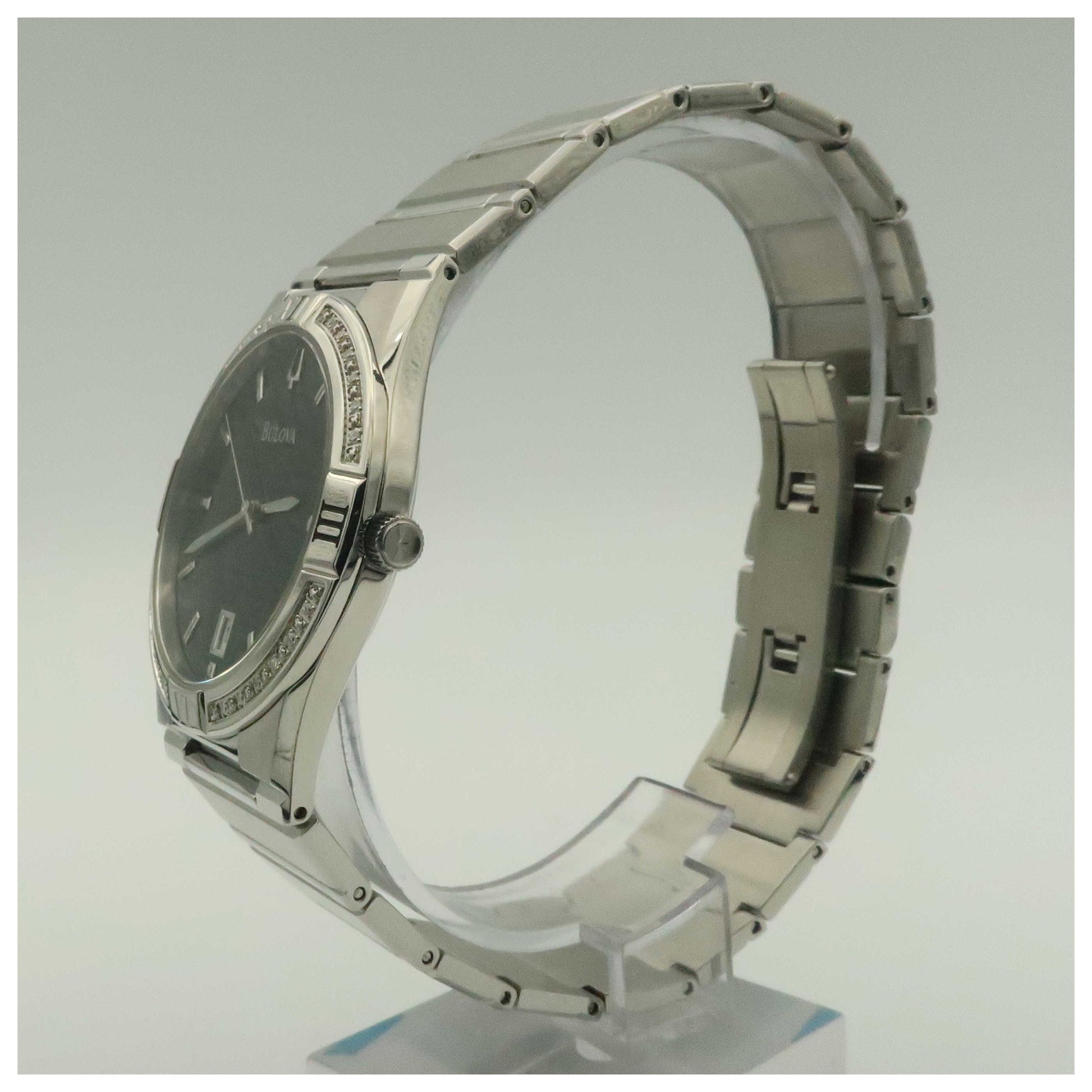 Bulova Diamonds Men's Quartz Watch 96E101-SDV - Image #4