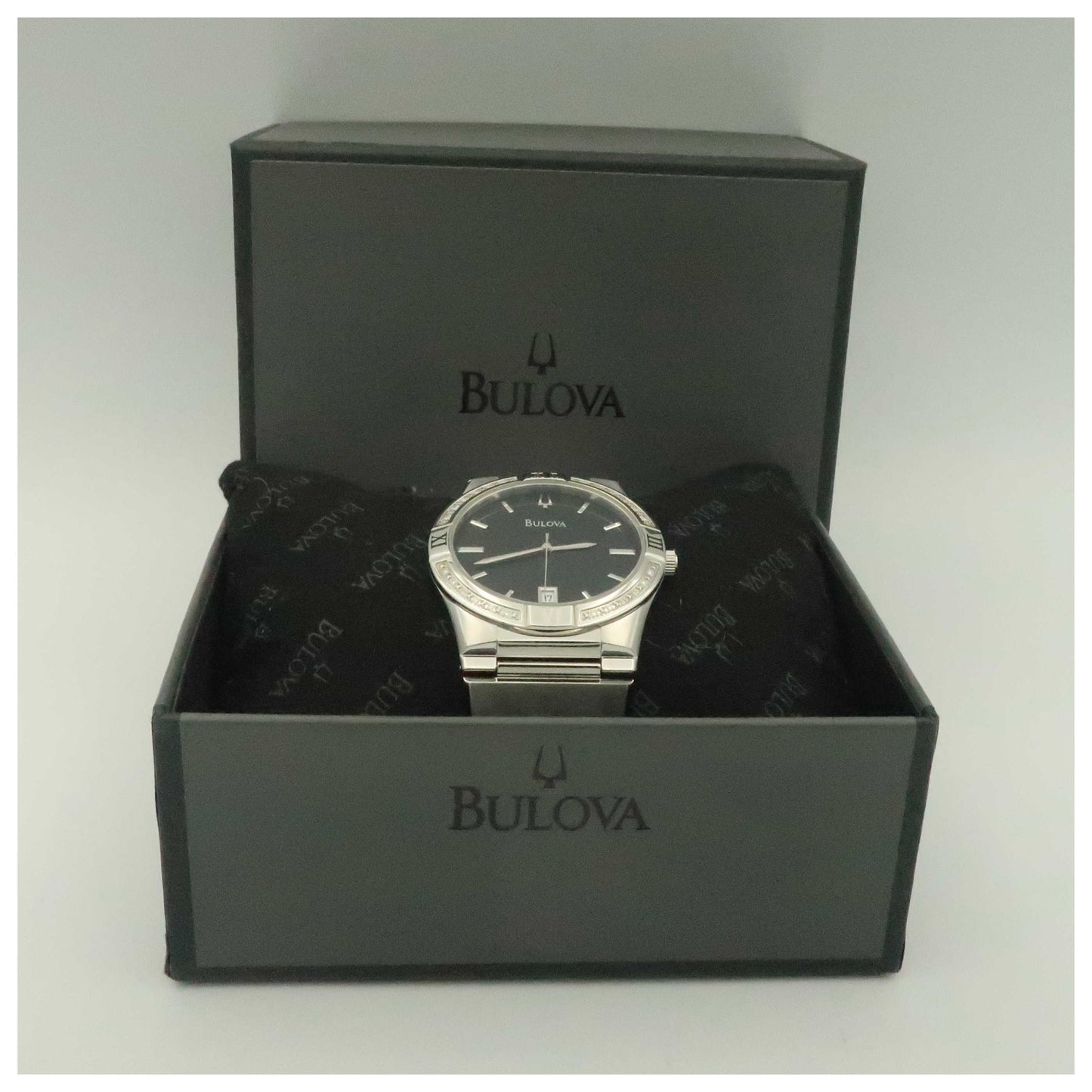 Bulova Diamonds Men's Quartz Watch 96E101-SDV - Image #6
