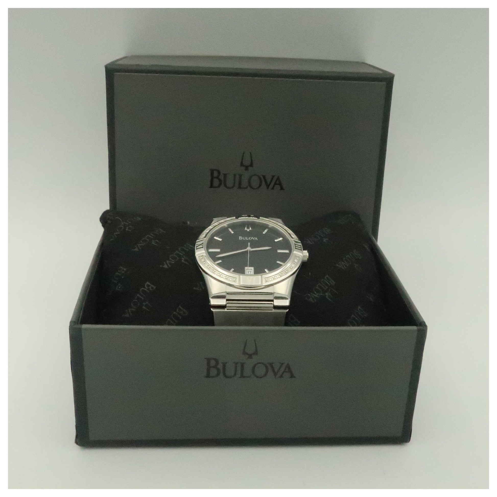 Bulova Diamonds Men's Quartz Watch 96E101-SDV - Image #6