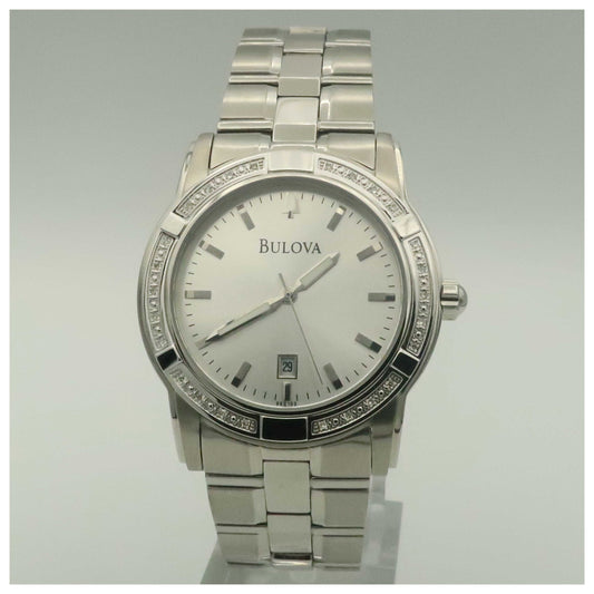 Front view of Bulova Diamonds Men's Quartz Watch 96E103-PO
