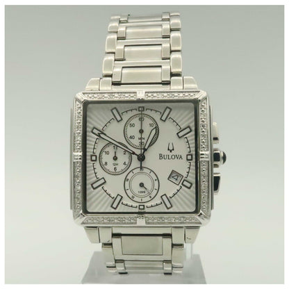 Front view of Bulova Diamonds Men's Quartz Watch 96E104-SDV