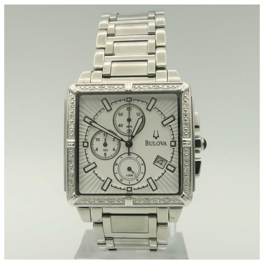 Front view of Bulova Diamonds Men's Quartz Watch 96E104-SDV