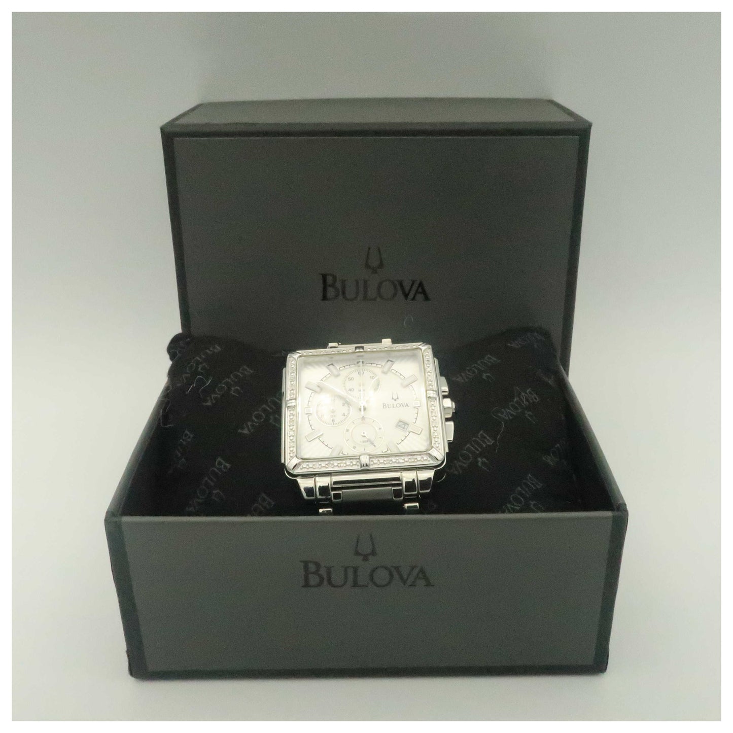 Bulova Diamonds Men's Quartz Watch 96E104-SDV - Image #6
