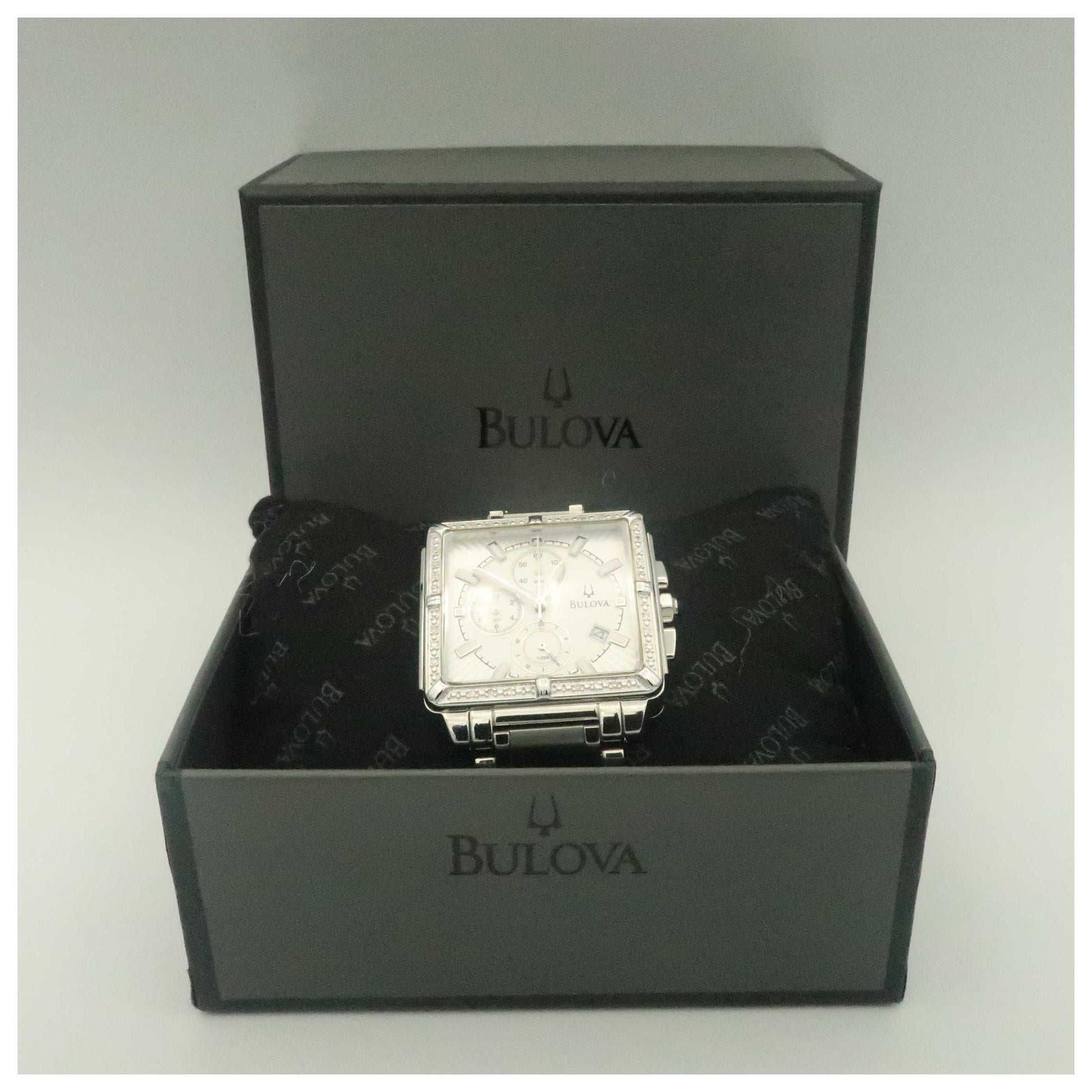 Bulova Diamonds Men's Quartz Watch 96E104-SDV - Image #6