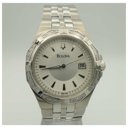 Front view of Bulova Diamonds Men's Quartz Watch 96E106-SDV