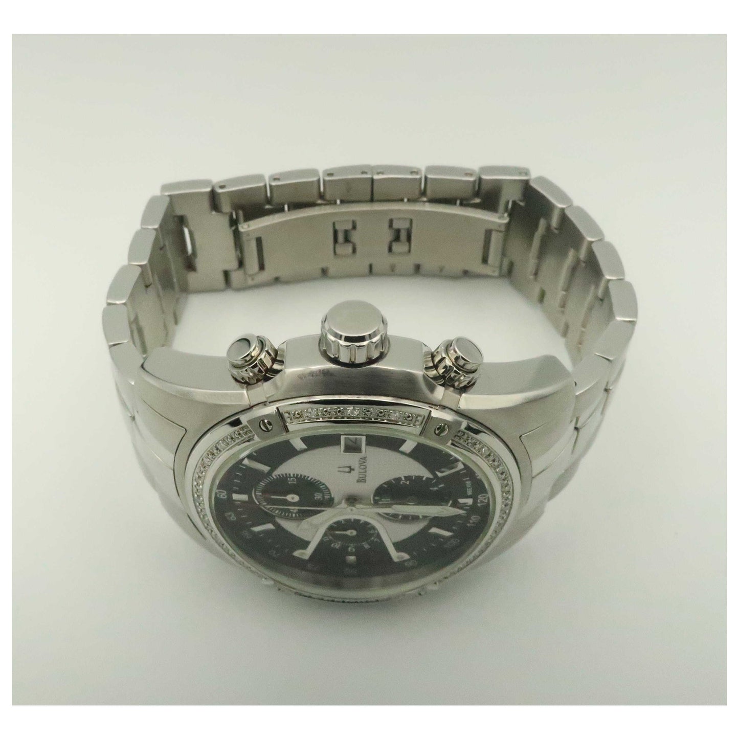 Bulova Diamonds Men's Quartz Watch 96E108-SDV2 - Image #8