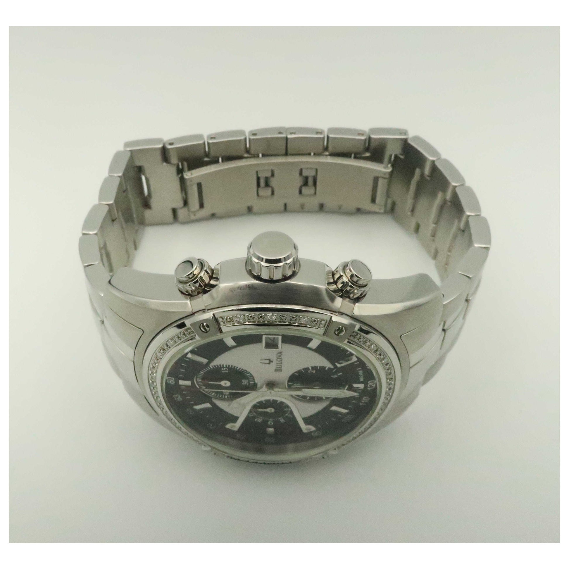 Bulova Diamonds Men's Quartz Watch 96E108-SDV2 - Image #8