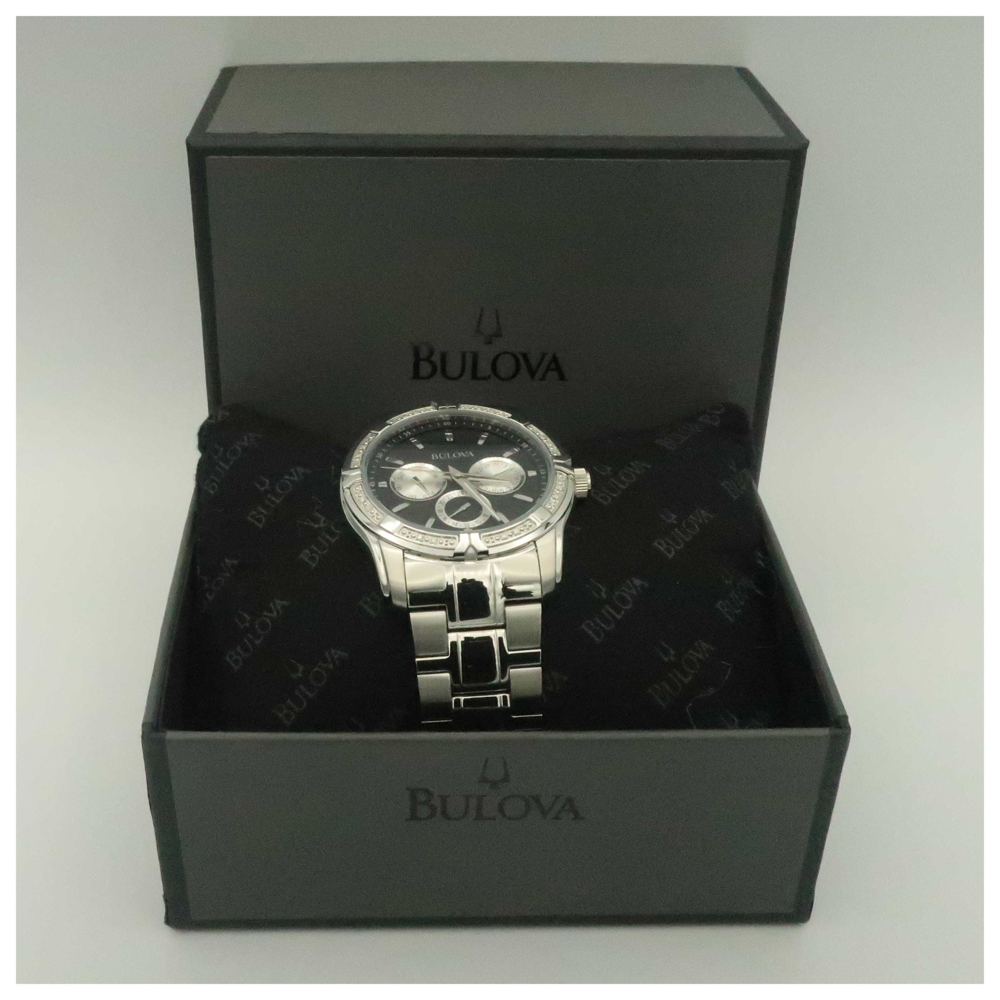 Bulova Diamonds Men's Japanese Quartz (Battery-Powered) Watch 96E115-PO - Image #6