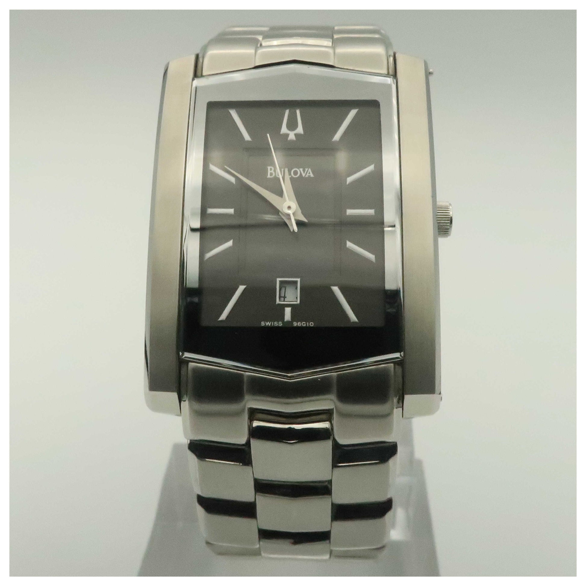 Front view of Bulova Bracelet Men's Swiss Quartz (Battery-Powered) Watch 96G10-PO2