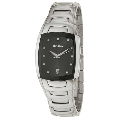 Front view of Bulova Classic Men's Japanese Quartz (Battery-Powered) Watch 96G46