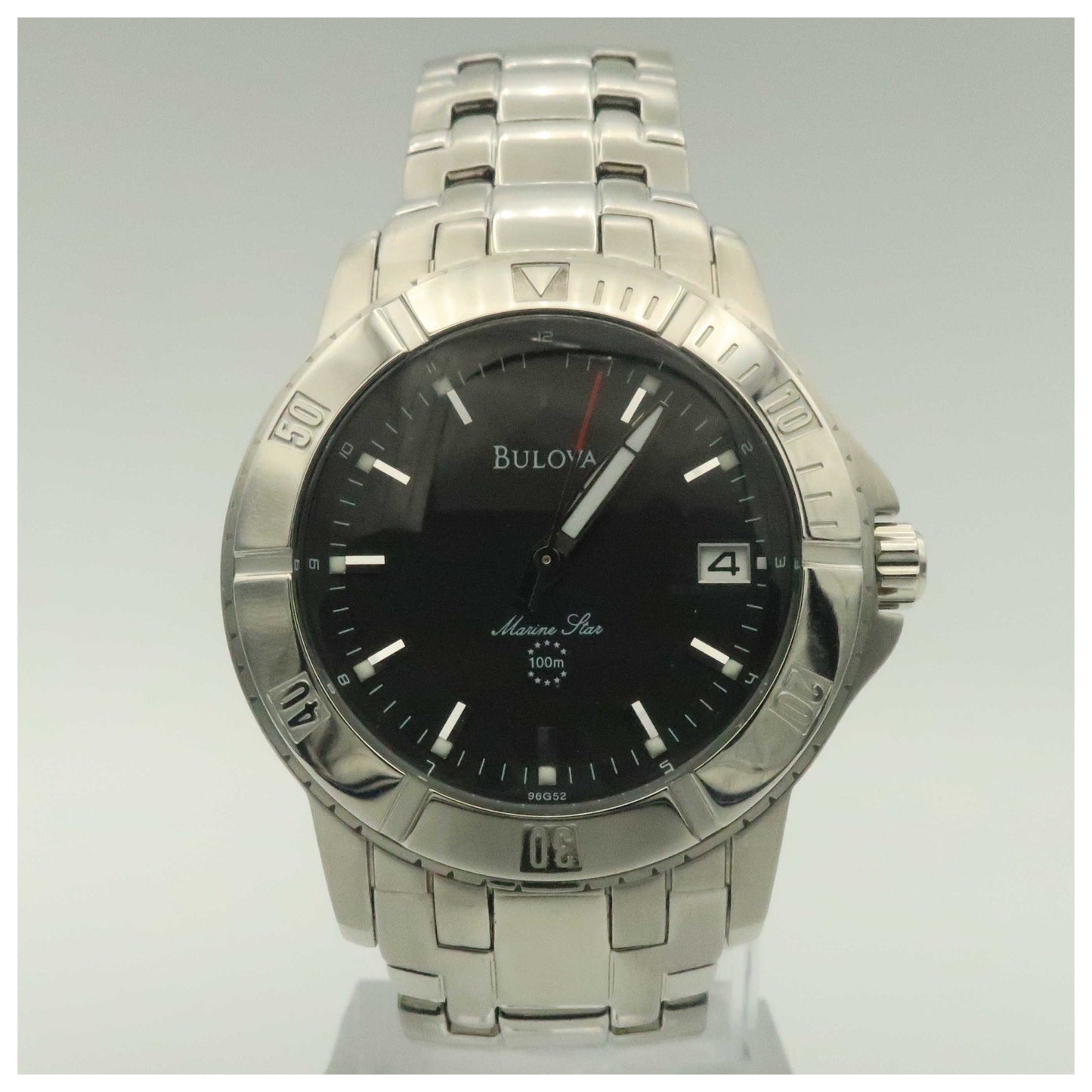 Front view of Bulova Marine Star Men's Watch 96G52-PO