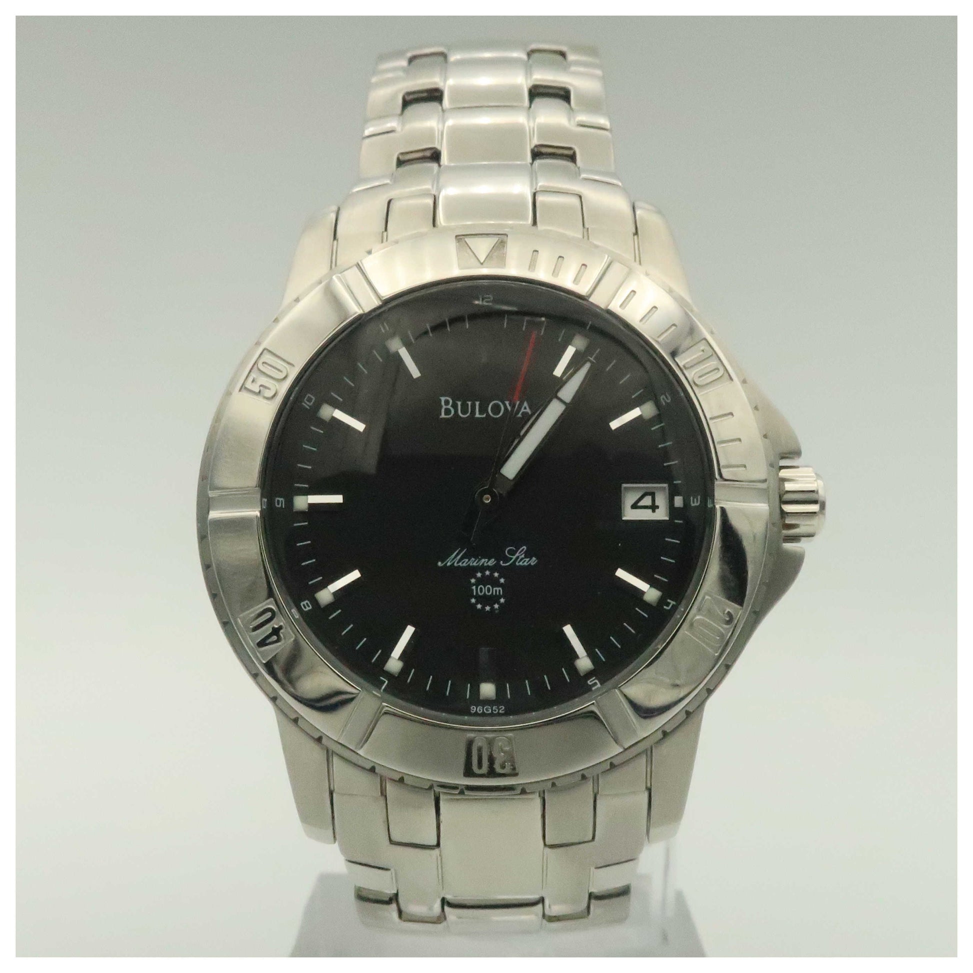 Front view of Bulova Marine Star Men's Watch 96G52-PO