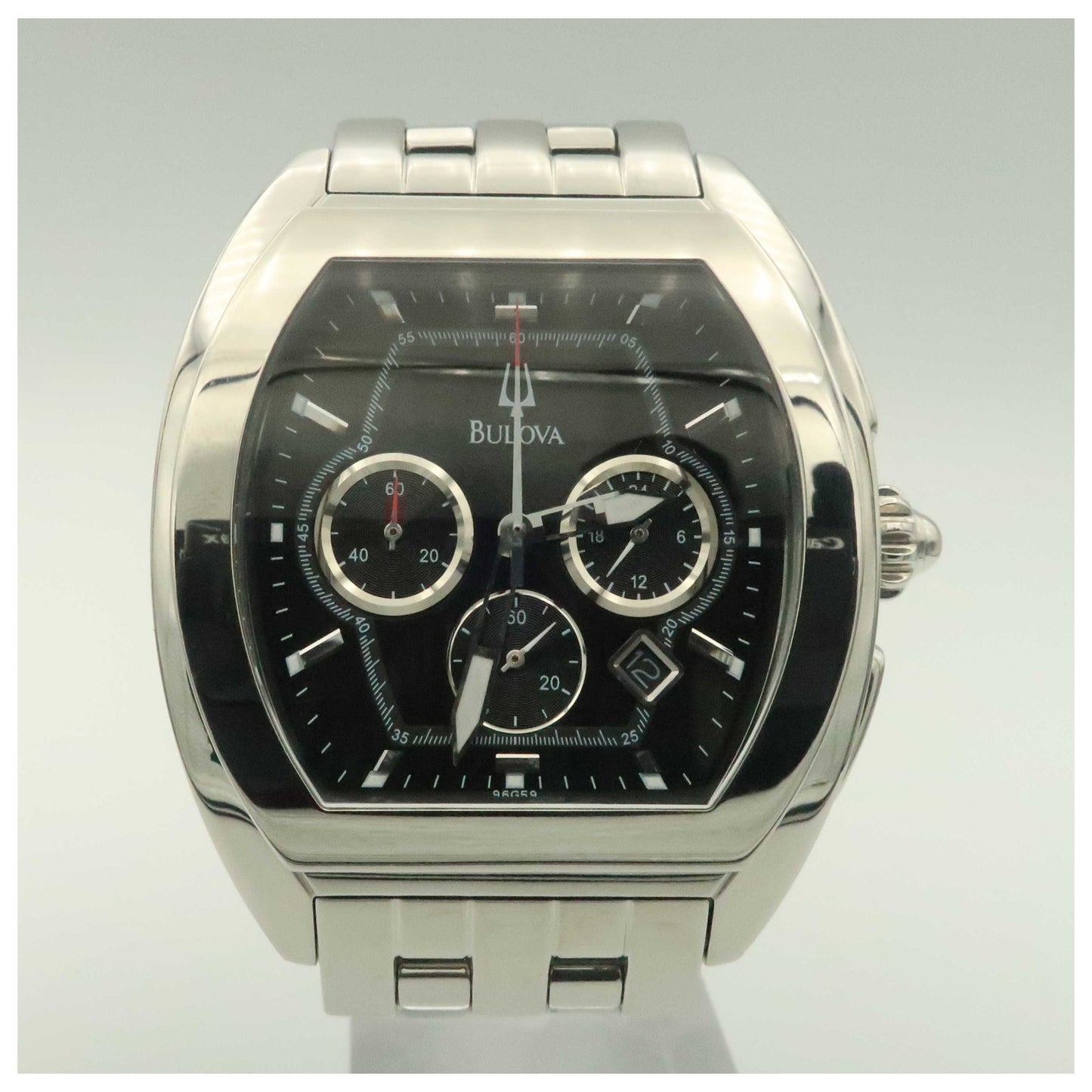 Front view of Bulova Bracelet Men's Swiss Quartz (Battery-Powered) Watch 96G59-PO3