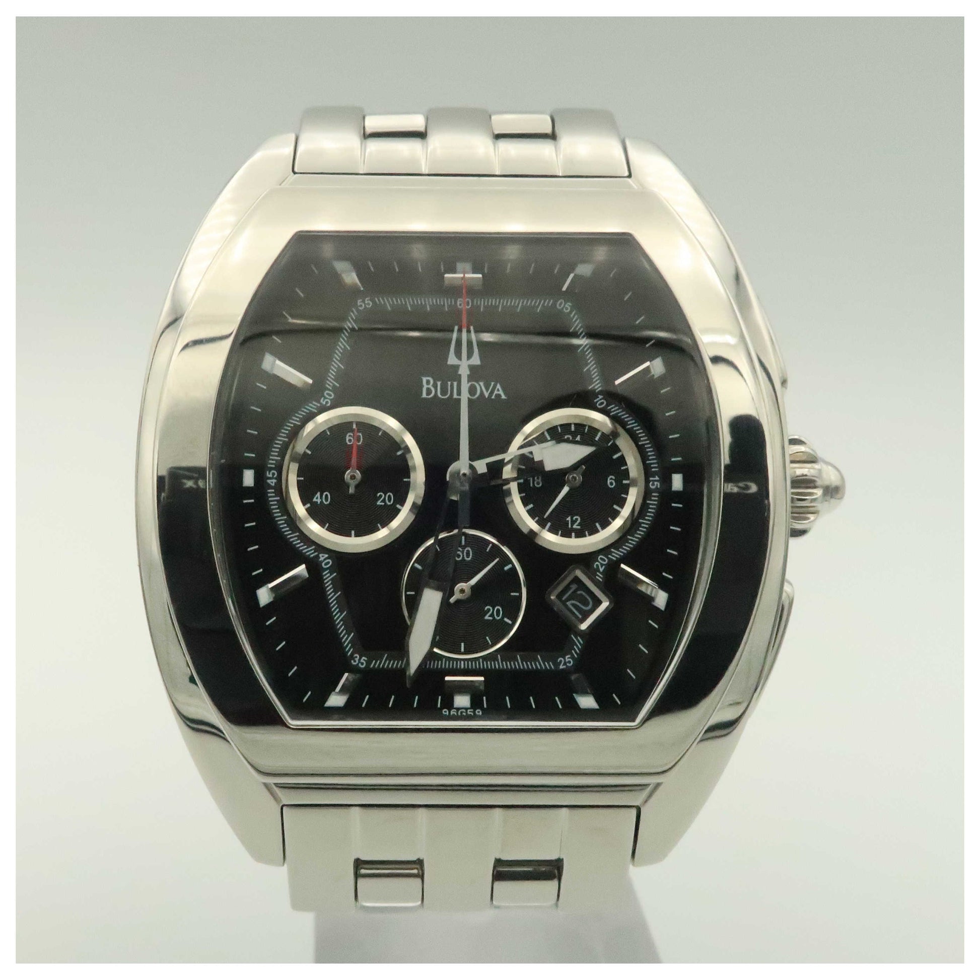 Front view of Bulova Bracelet Men's Swiss Quartz (Battery-Powered) Watch 96G59-PO3