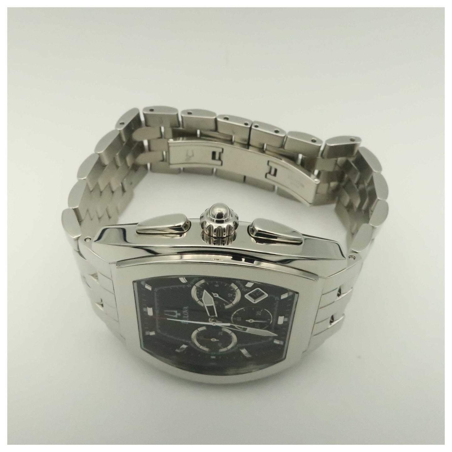 Bulova Bracelet Men's Swiss Quartz (Battery-Powered) Watch 96G59-PO3 - Image #8