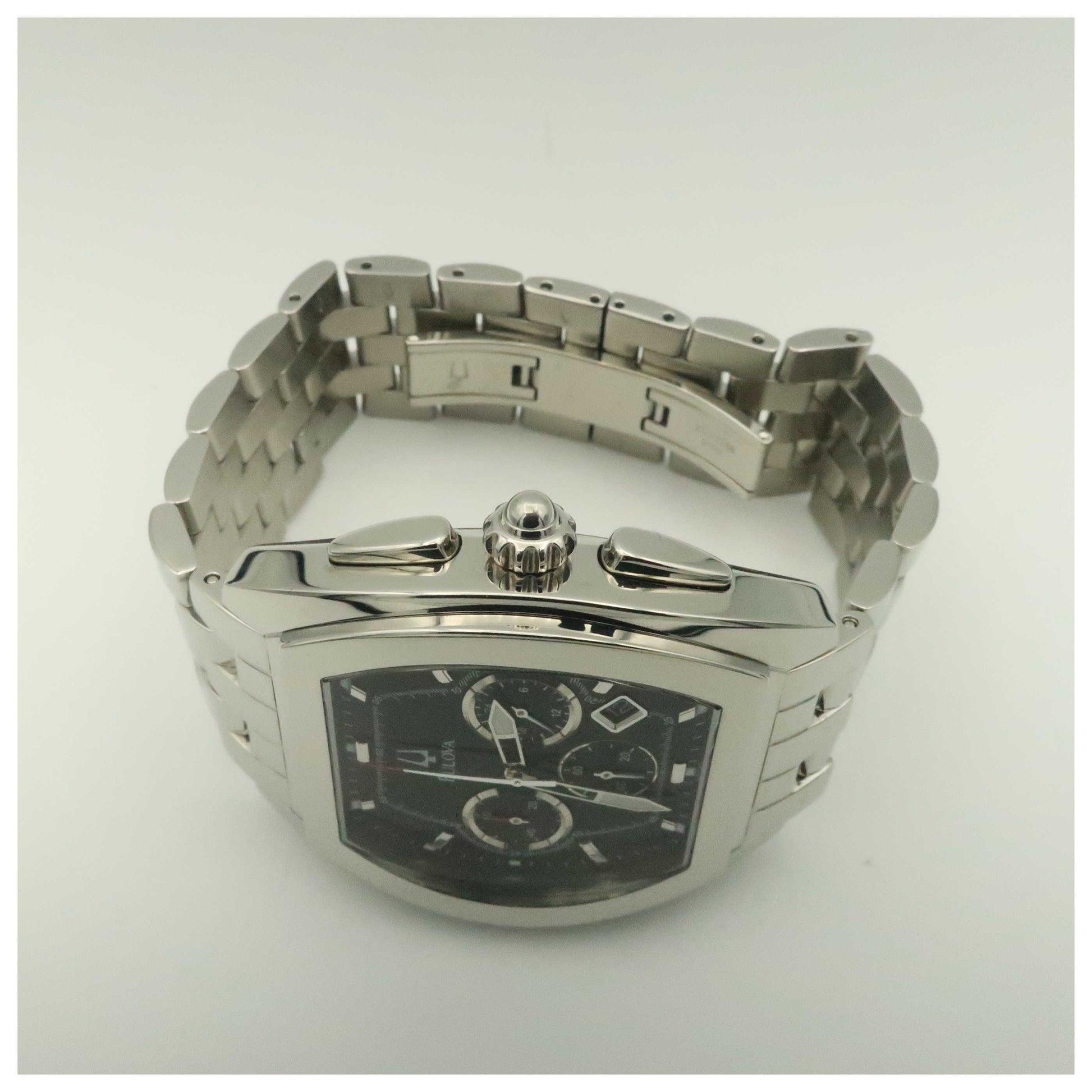 Bulova Bracelet Men's Swiss Quartz (Battery-Powered) Watch 96G59-PO3 - Image #8