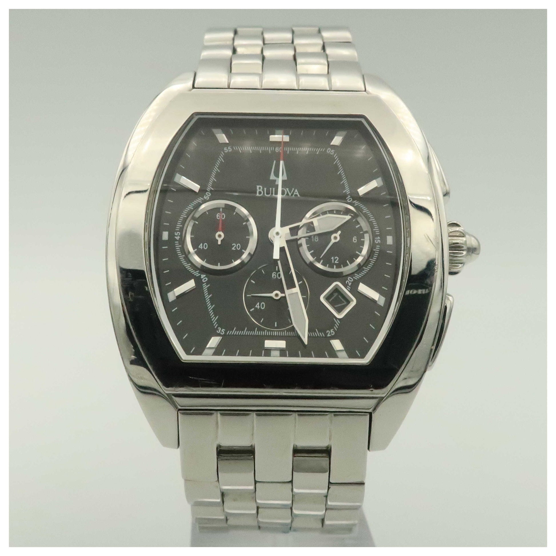 Front view of Bulova Bracelet Men's Swiss Quartz (Battery-Powered) Watch 96G59-PO