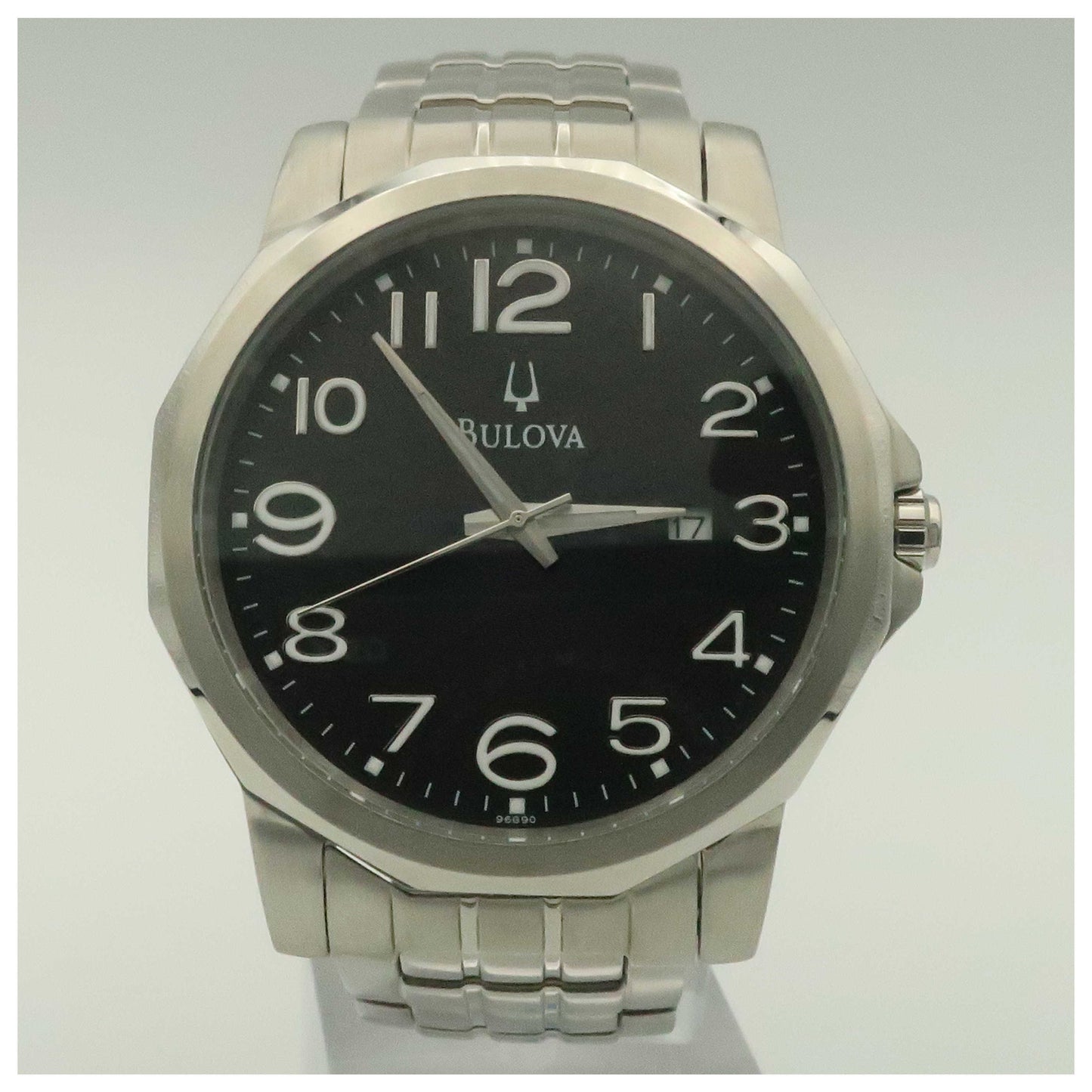 Front view of Bulova Dress Men's Japanese Quartz (Battery-Powered) Watch 96G90-PO