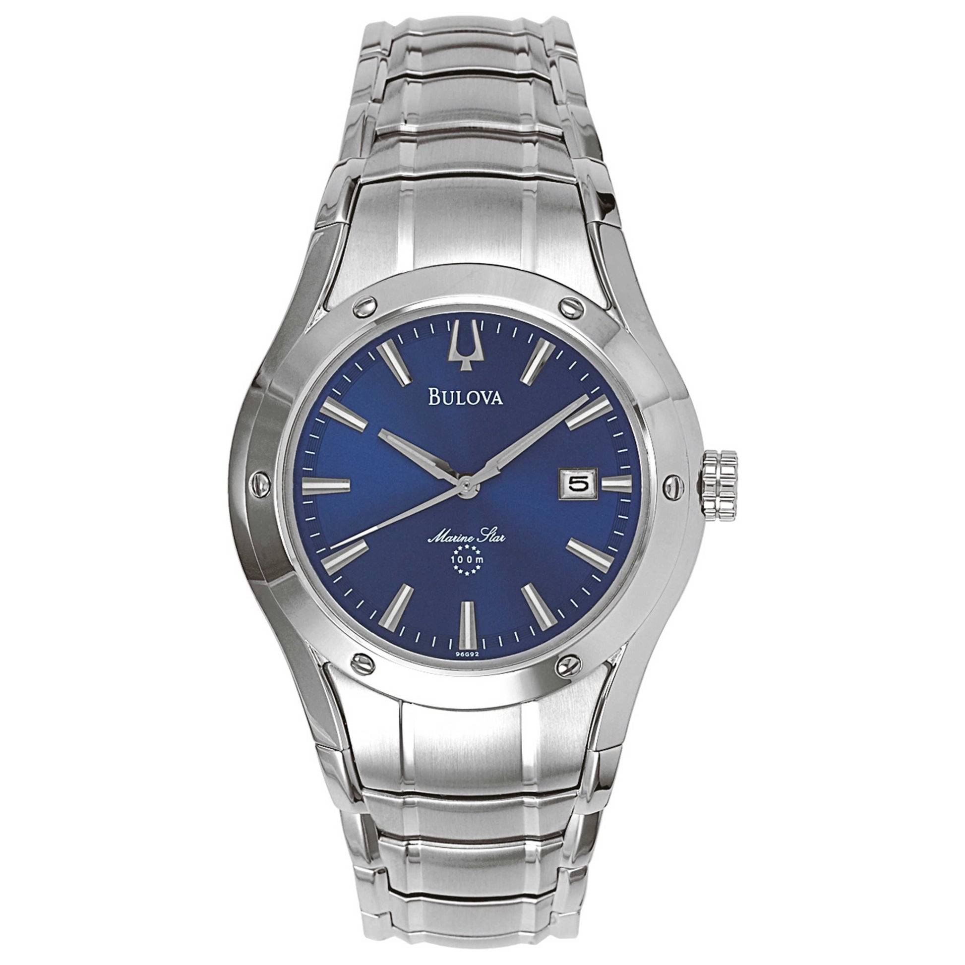 Front view of Bulova Marine Star Men's Japanese Quartz (Battery-Powered) Watch 96G92