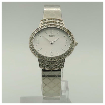 Front view of Bulova Crystal Women's Japanese Quartz (Battery-Powered) Watch 96L002-PO