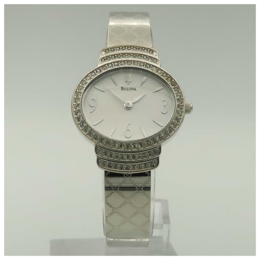 Front view of Bulova Crystal Women's Japanese Quartz (Battery-Powered) Watch 96L002-PO