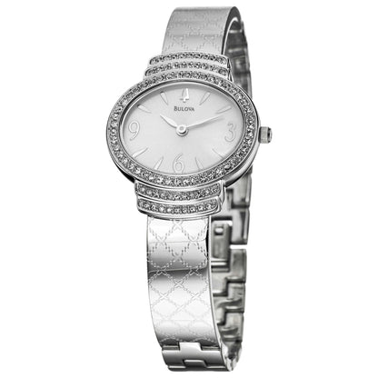 Front view of Bulova Crystal Women's Japanese Quartz (Battery-Powered) Watch 96L002
