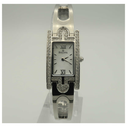 Front view of Bulova Crystal Women's Watch 96L010-PO