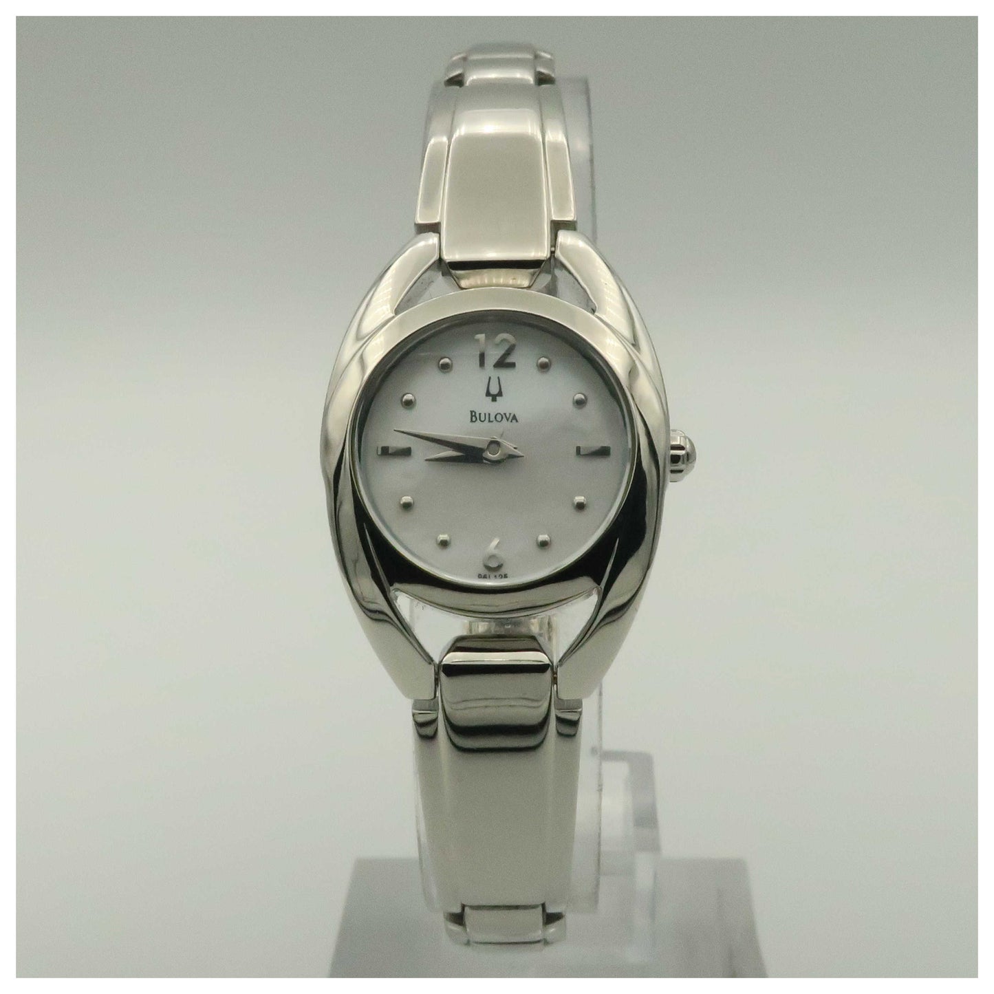 Front view of Bulova Bangle Women's Quartz Watch 96L125-SD