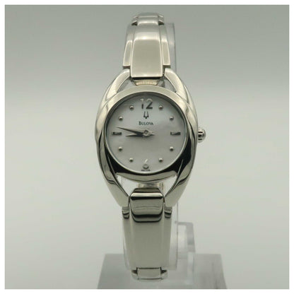Front view of Bulova Bangle Women's Quartz Watch 96L125-SD