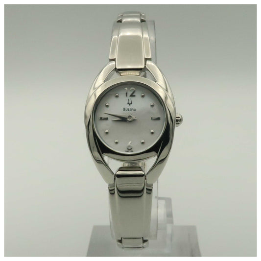Front view of Bulova Bangle Women's Quartz Watch 96L125-SD