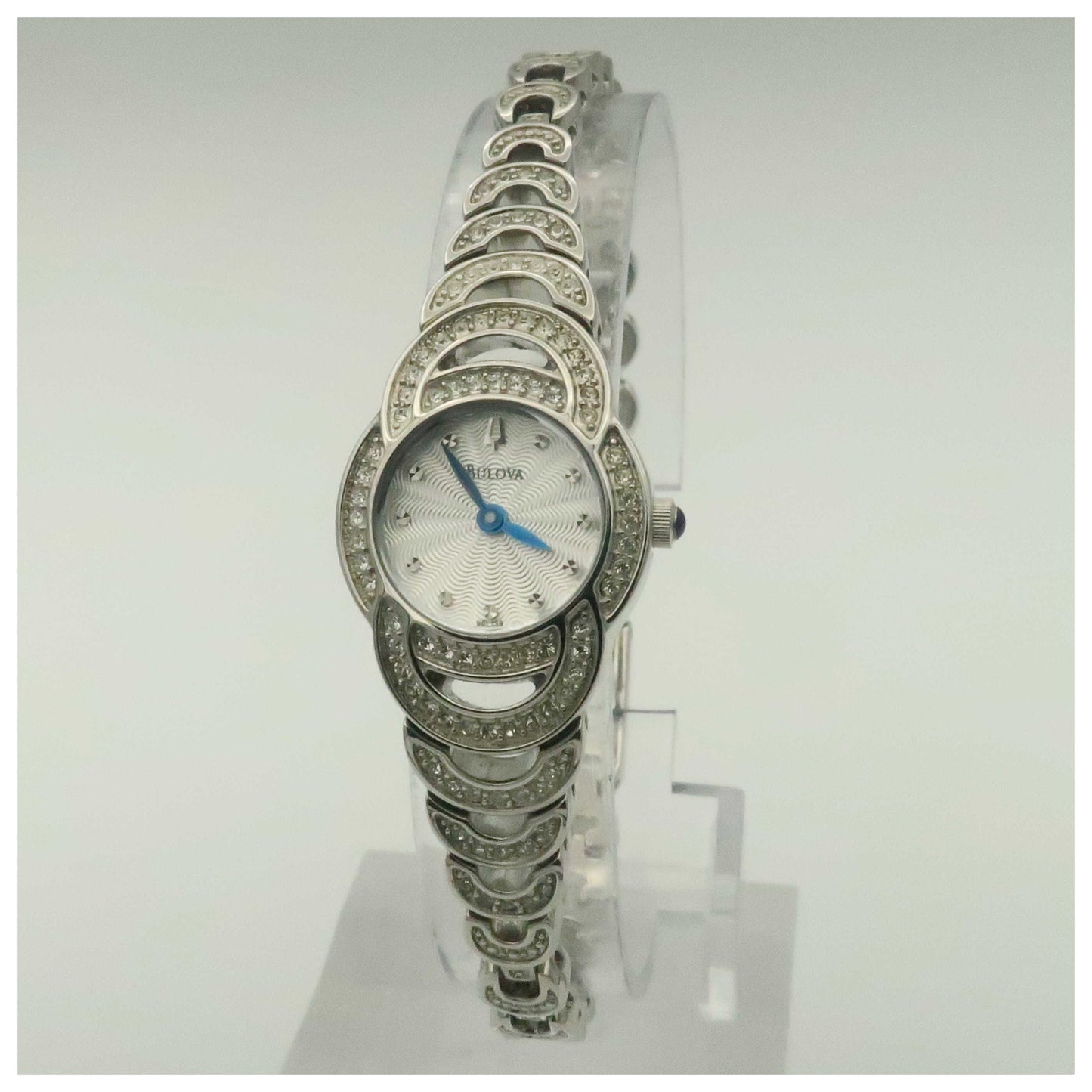 Front view of Bulova Crystal Women's Japanese Quartz (Battery-Powered) Watch 96L139-PO