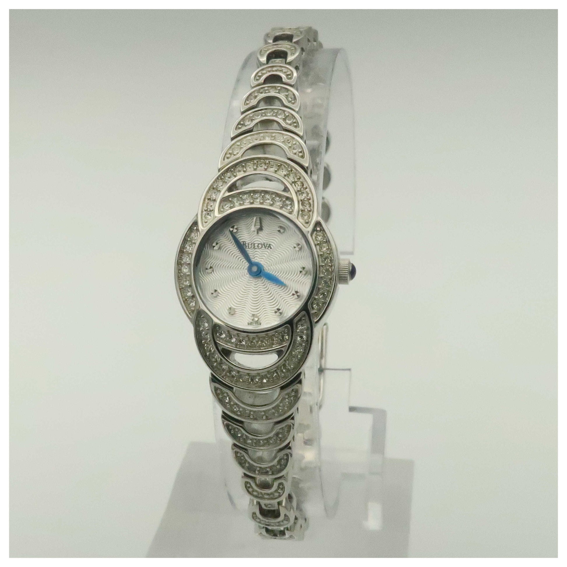 Front view of Bulova Crystal Women's Japanese Quartz (Battery-Powered) Watch 96L139-PO