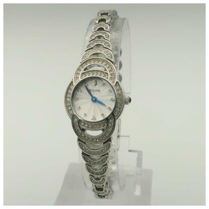 Front view of Bulova Crystal Women's Japanese Quartz (Battery-Powered) Watch 96L139-PO