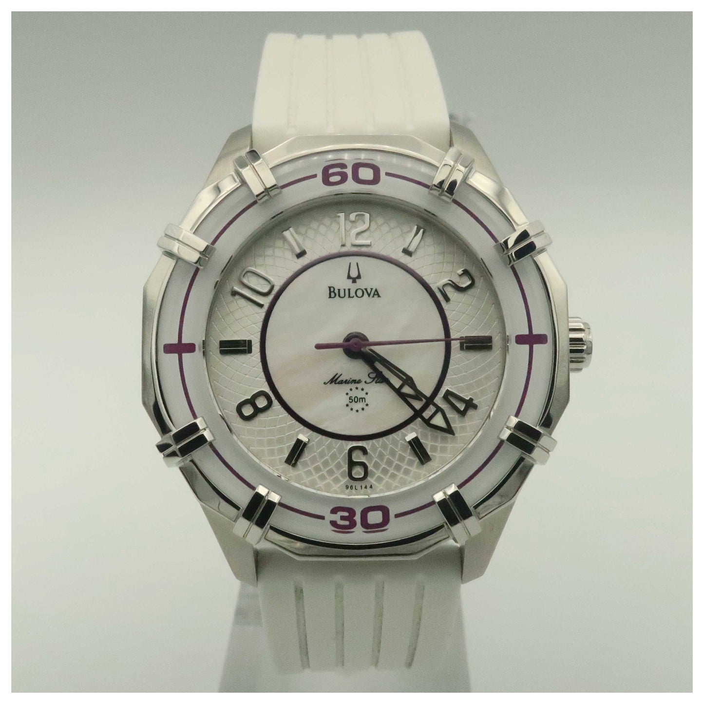Front view of Bulova Marine Star Women's Quartz Watch 96L144-SD