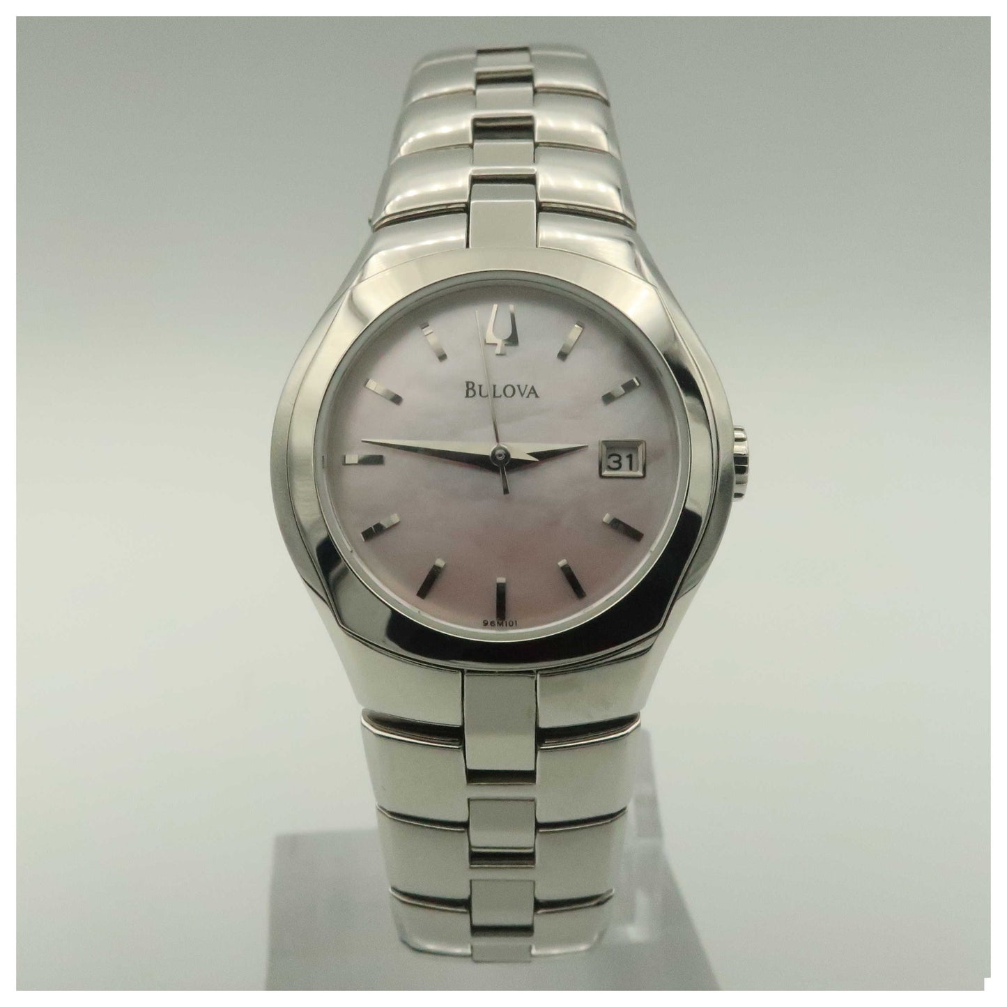 Front view of Bulova Dress Women's Quartz Watch 96M101-PO