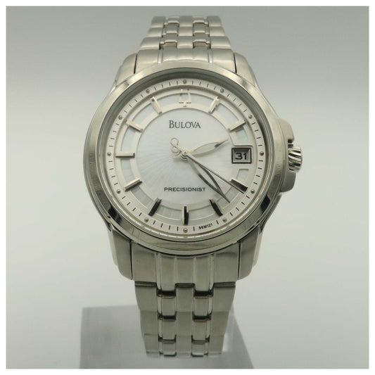 Front view of Bulova Precisionist Women's Japanese Quartz (Battery-Powered) Watch 96M121-PO