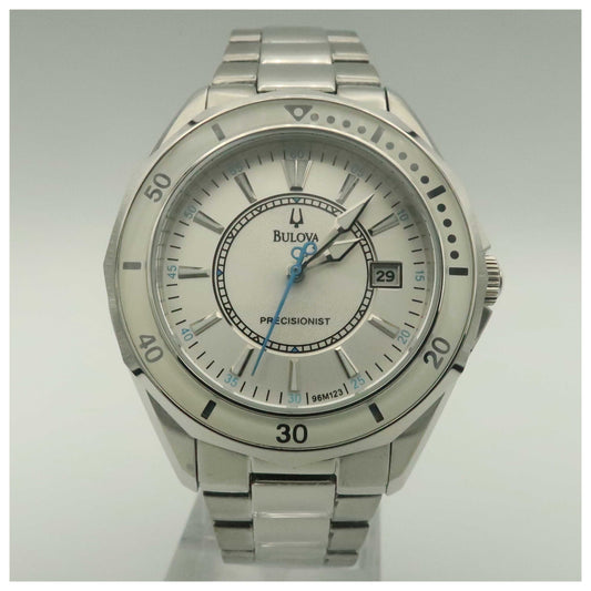 Front view of Bulova Precisionist Women's Japanese Quartz (Battery-Powered) Watch 96M123-PO