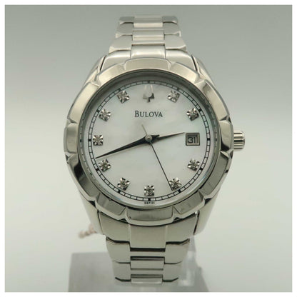 Front view of Bulova Diamonds Women's Quartz Watch 96P101-SDV