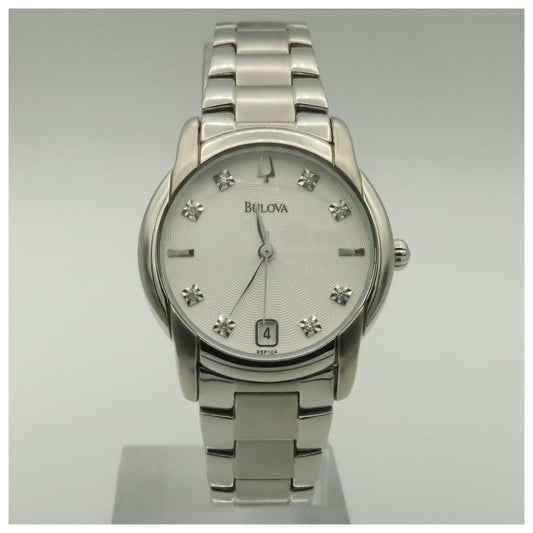 Front view of Bulova Diamonds Women's Quartz Watch 96P104-PO