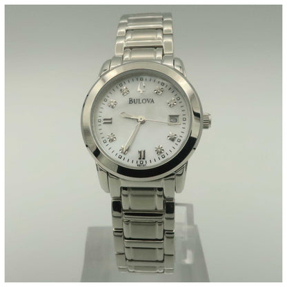 Front view of Bulova Diamonds Women's Quartz Watch 96P107-PO