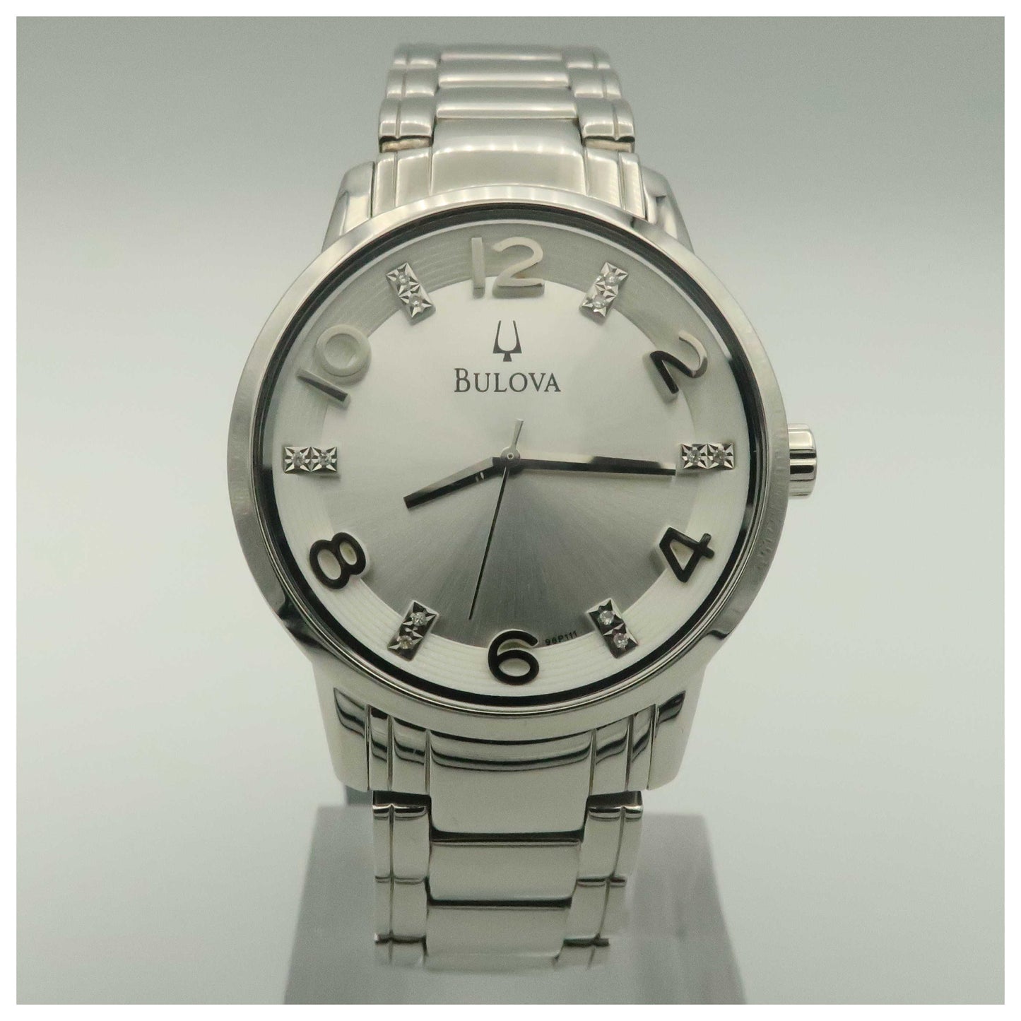 Front view of Bulova Diamonds Women's Japanese Quartz (Battery-Powered) Watch 96P111-PO