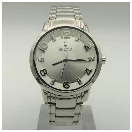 Front view of Bulova Diamonds Women's Japanese Quartz (Battery-Powered) Watch 96P111-PO